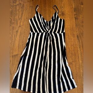 Black and White Striped Dress